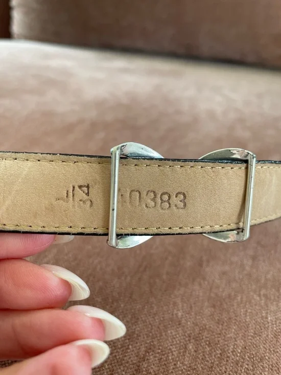 Brighton Black Western Belt, Silver with Medallion Sliders, Large/34, #40383 - Picture 7 of 7